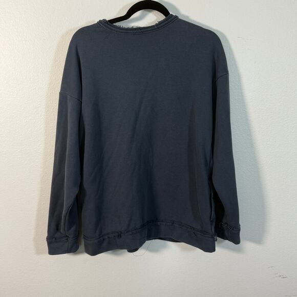 Adidas Originals Trefoil Logo Sweatshirt Raw Hem Distressed Sz S - Picture 5 of 5